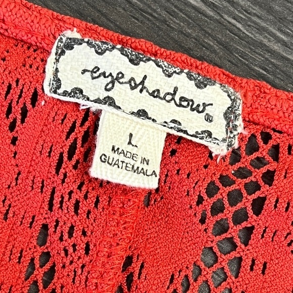 EYESHADOW size L Vermillion Bohemian Lace Top with Fringe Detail at wais… - Picture 11 of 11